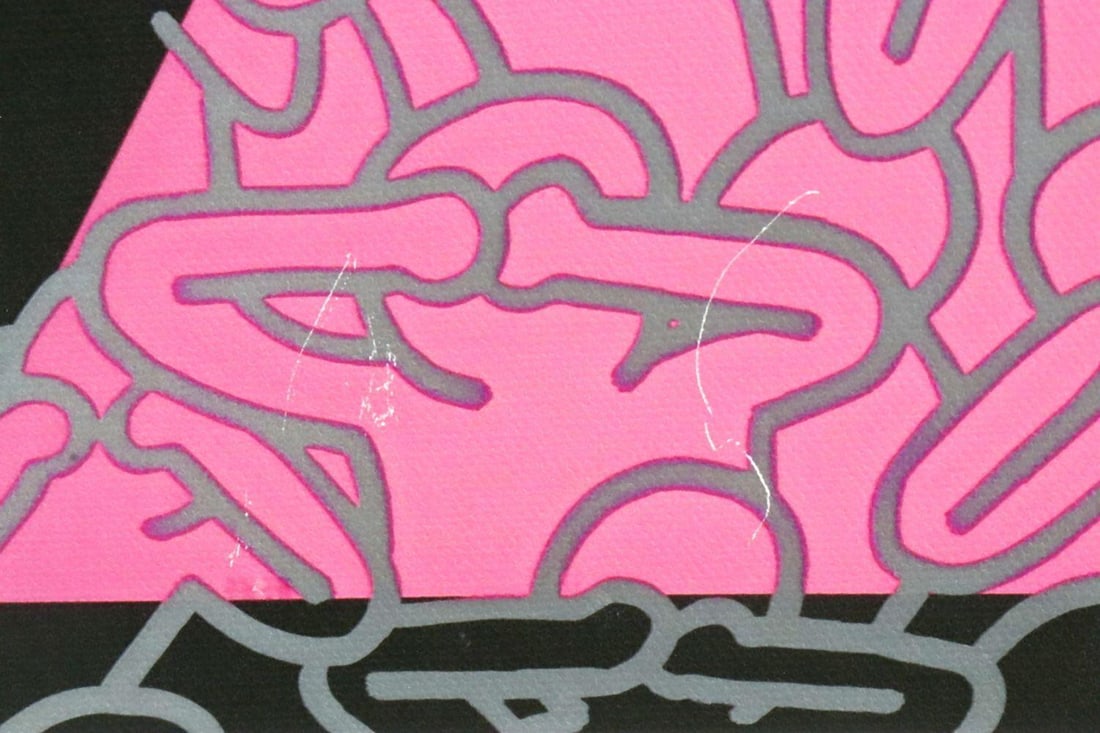 Keith Haring "Silence=Death" Signed Canvas Print - 4