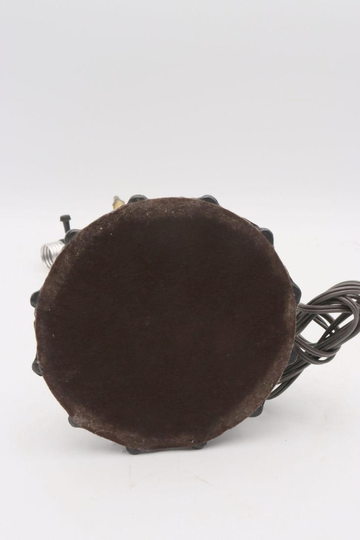 20th C. Bronze and Cut Stone Lamp - 4
