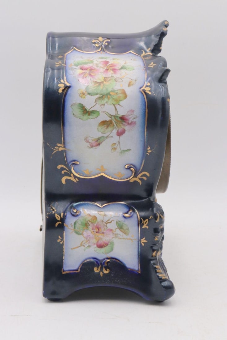 20th C. Hand Painted Mantle Clock - 2