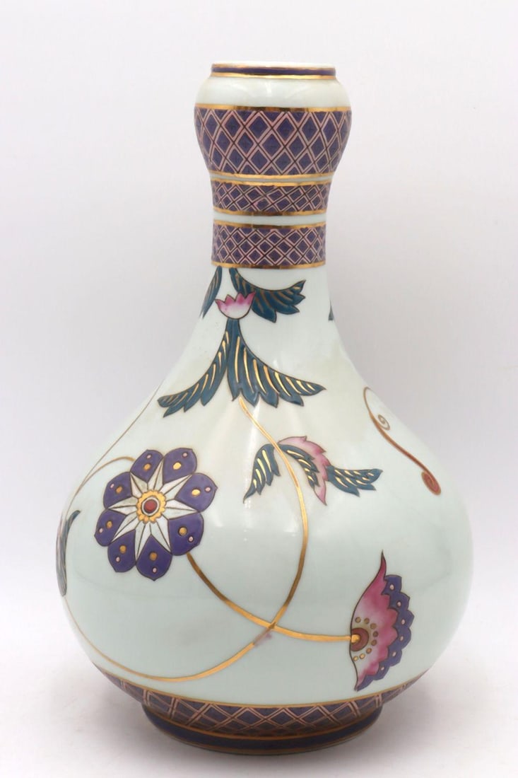 Unsigned Hand Painted Vase - 2