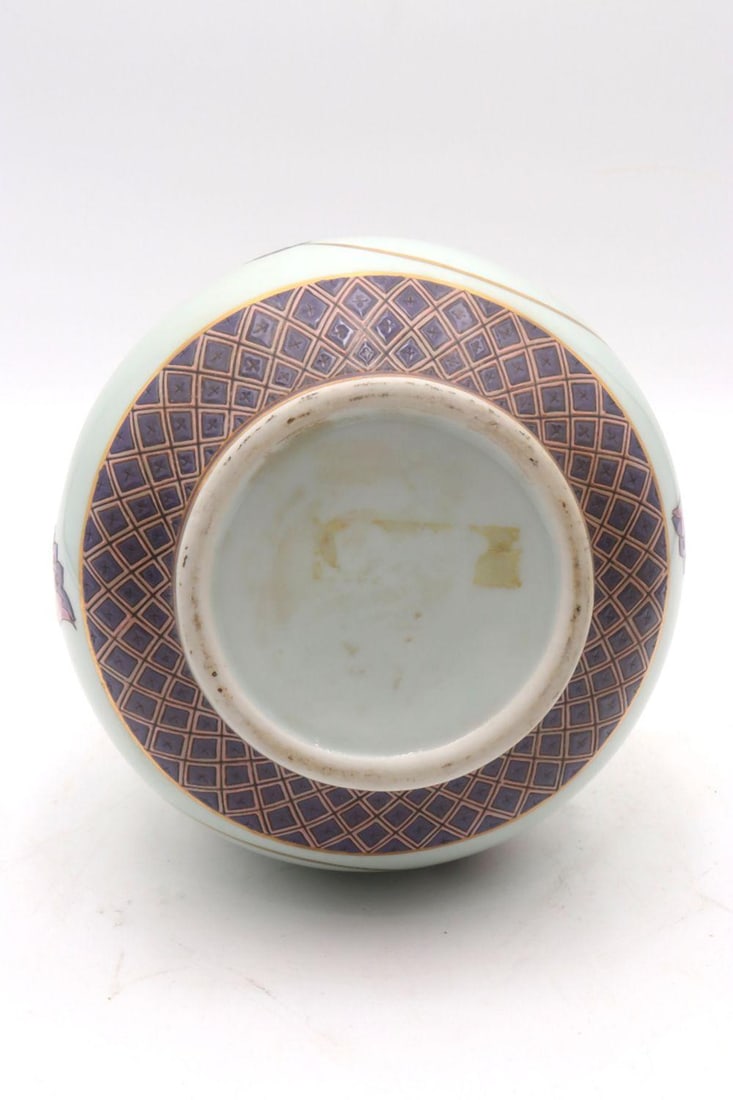 Unsigned Hand Painted Vase - 3