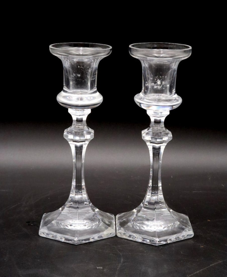 Pair of Sevres Crystal Candle Holders (1 of 1)