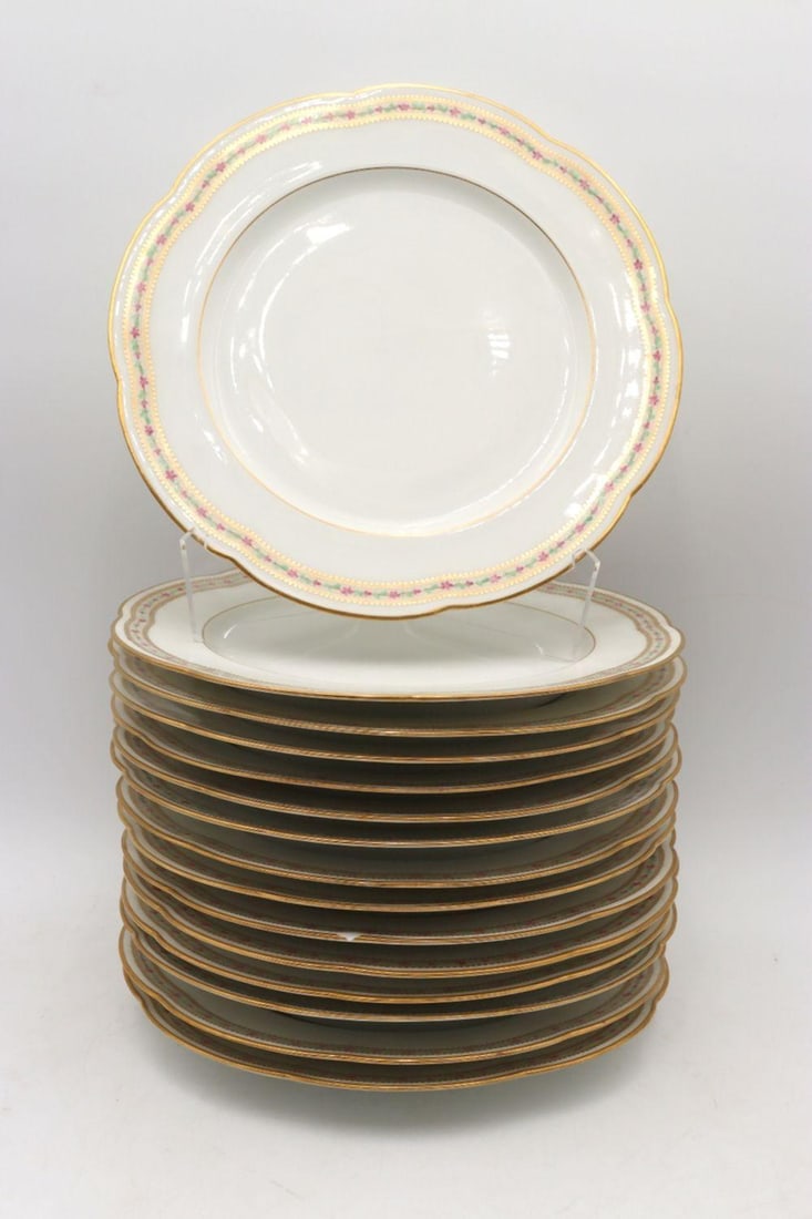 Lot of 15 French Porcelain Luncheon Plates (1 of 4)
