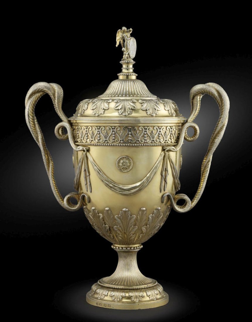 18th C. Daniel Smith & Robert Sharp Vermeil Sterling Cup and Cover (1 of 9)