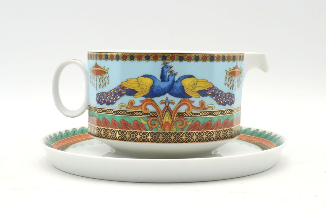 Rosenthal Versace "Le Voyage de Marco Polo" Porcelain Gravy Boat and Underplate (1 of 5)