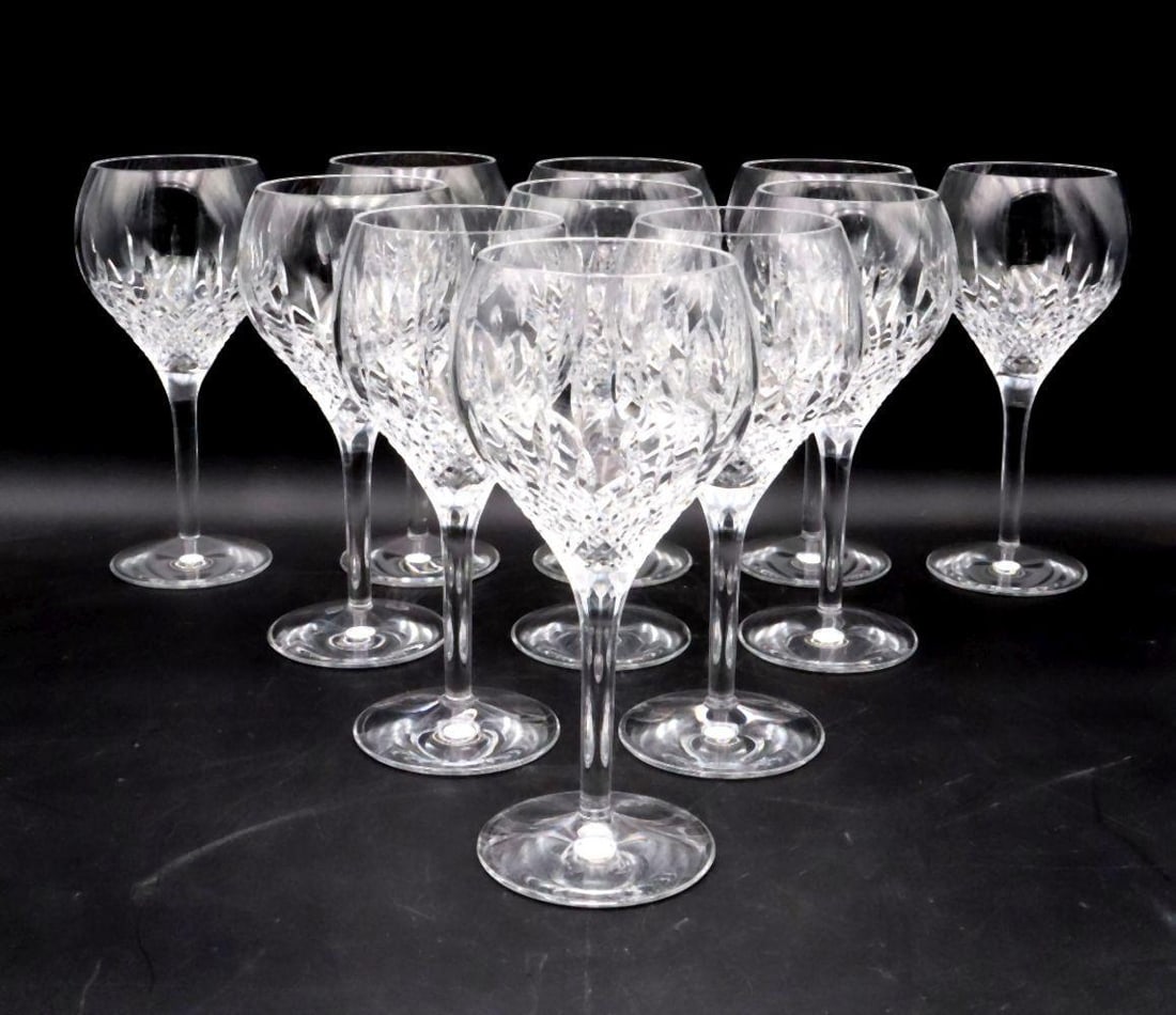 11 Pc. Stuart "Manhattan" Claret Wine Glasses (1 of 4)