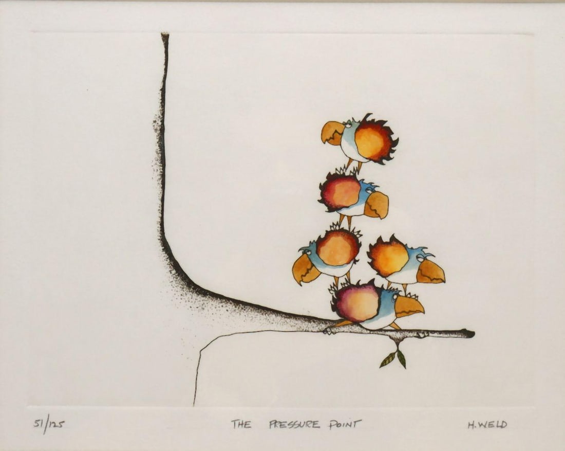 Helen Weld "The Pressure Point" Etching on Paper (1 of 2)