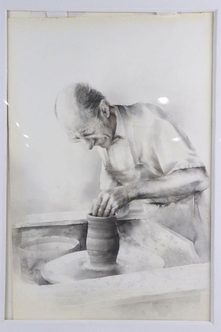 Hubert Shuptrine "Turning" Watercolor on Paper: Hubert Shuptrine (American, 1936–2006) "Turning" Watercolor on Paper 20 1/2" W x 28" H. Hubert Shuptrine's "Turning" is an original watercolor on paper depicting a