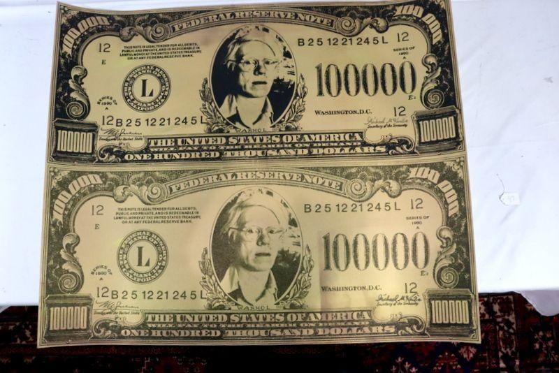 Michael McKenzie "Negotiable (Portrait of Andy Warhol)" Print/Proof Sheet (1 of 8)
