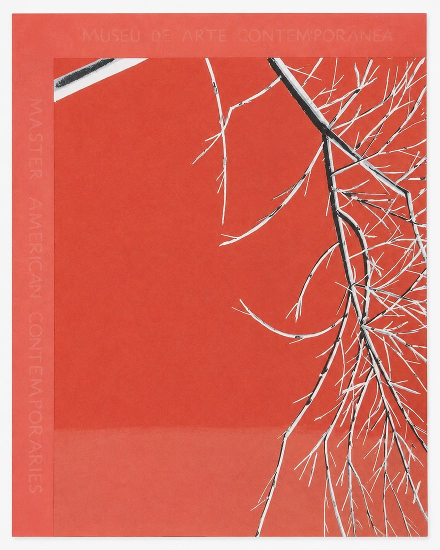 Alex Katz "Untitled" Offset Lithograph: Alex Katz (American, b. 1927) Untitled, from Master American Contemporaries: Inaugural Print Invitational, 1993 Offset lithograph in colors on paper, edition 1/30 A graphic composition featuring black