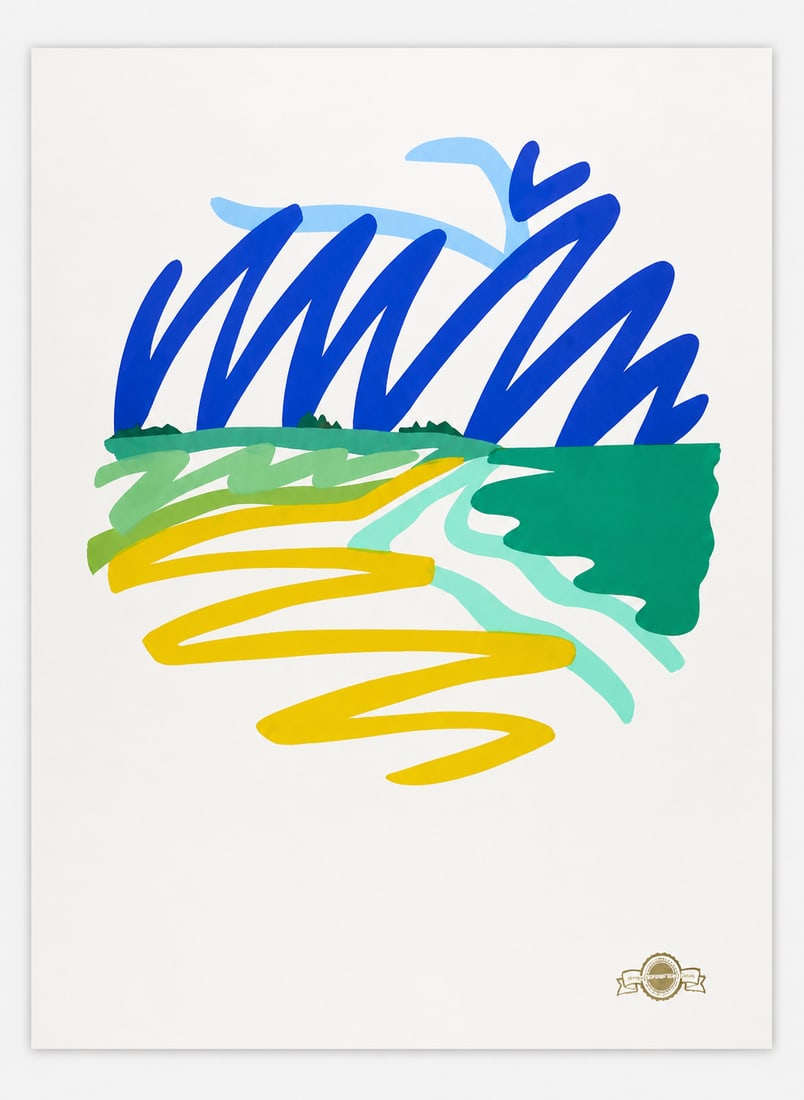 Tom Wesselmann "Seascape Tondo" Signed Screenprint: Tom Wesselmann (American, 1931–2004) Seascape Tondo, 1993 Screenprint in colors on paper, edition 1/30 36" H x 29.5" W From the Master American Contemporaries: Inaugural Print Invitation