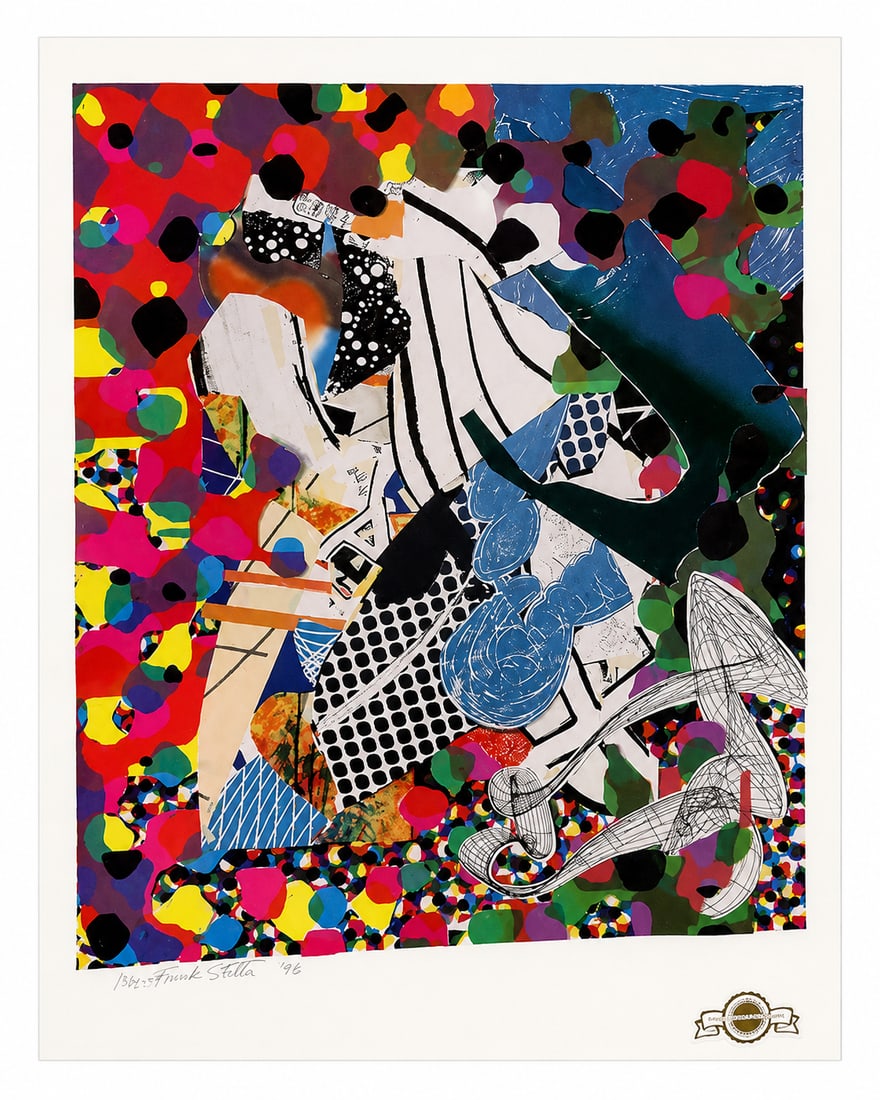 Frank Stella "Untitled" Offset Lithograph: Frank Stella (American, 1936–2024) Untitled, from Master American Contemporaries: Inaugural Print Invitational, 1993 Offset lithograph in colors on paper, edition 1/30 A dynamic abstract composi
