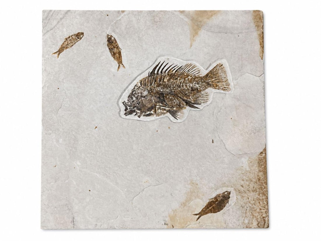 Priscacara Serrata Fossil Slab: Priscacara Serrata Fossil Slab 19.75" H x 19.75" W x 1.75" D Condition: Very good condition. Have a similar item to sell? Contact us at info@marketauctionsinc.com Please review all