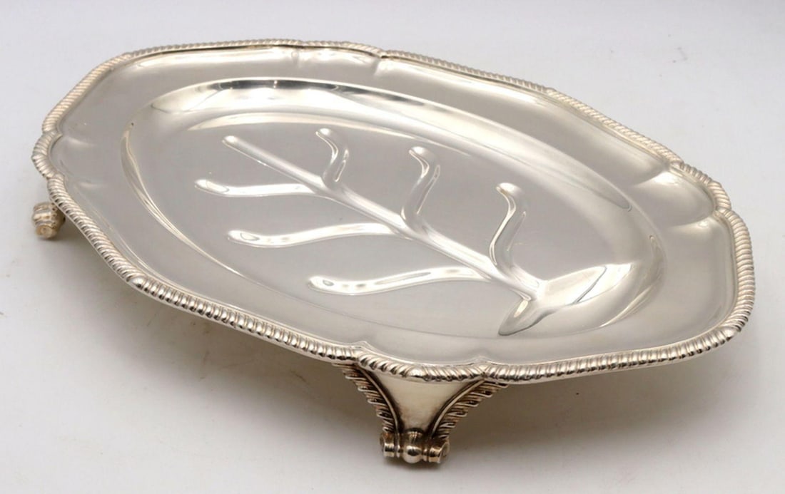 Tiffany & Co. Silver-Plated Footed Serving Tray (1 of 6)