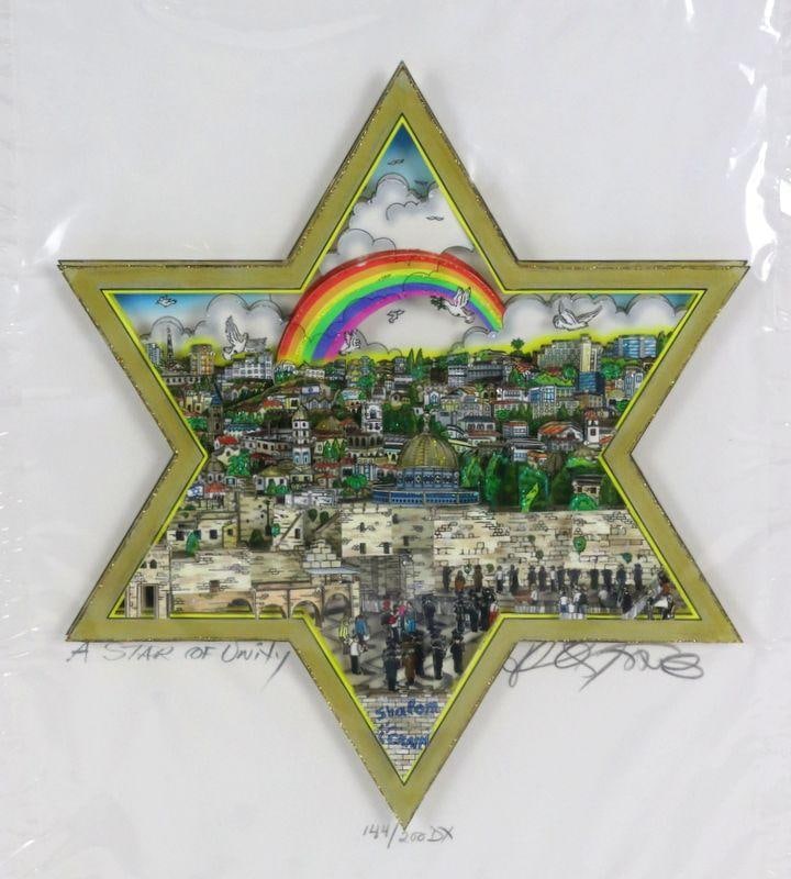 Charles Fazzino "A Star of Unity" 3-D Artwork (1 of 10)