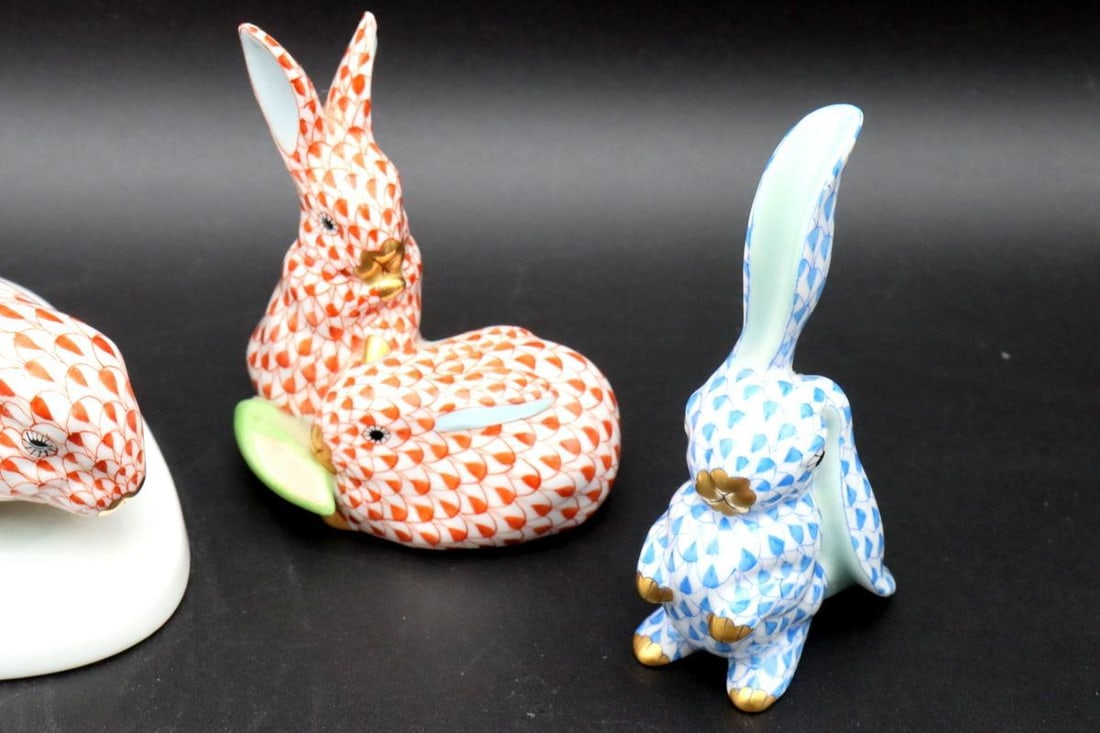 5 Pc. Herend "Rabbit" Figurines - 3
