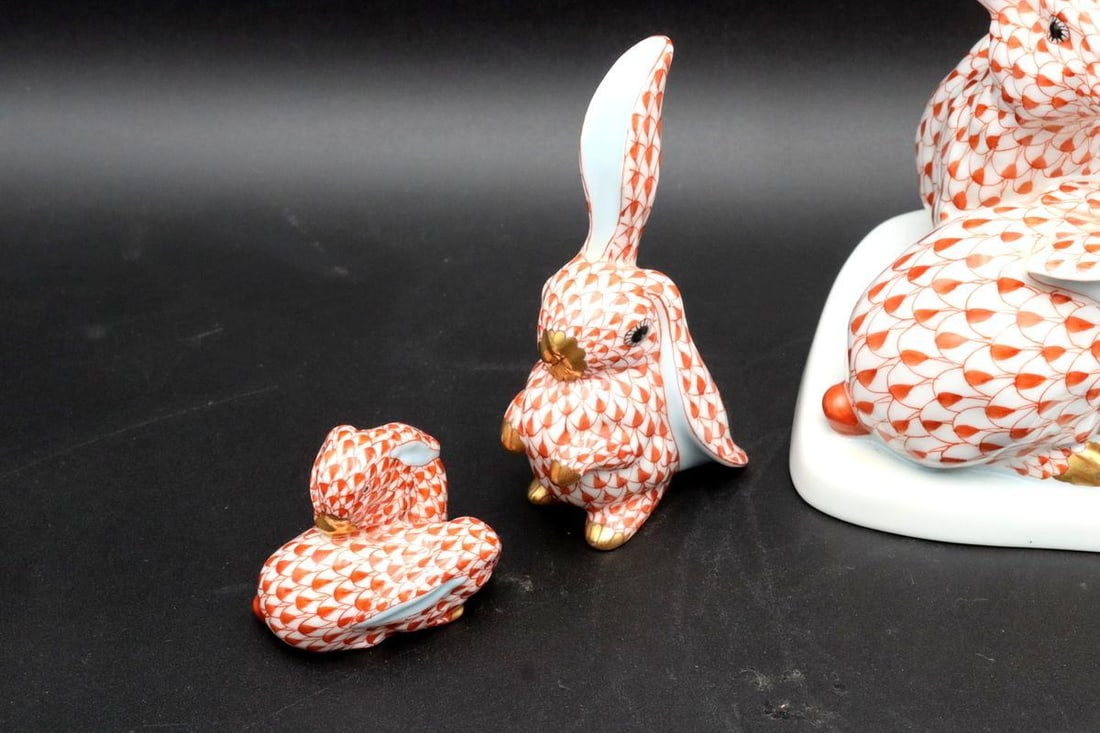 5 Pc. Herend "Rabbit" Figurines - 4
