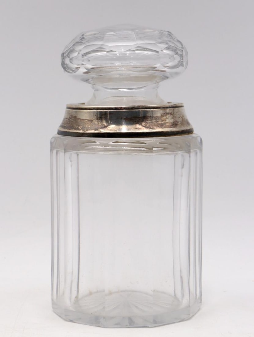 Cartier Sterling Silver and Crystal Dresser Jar (1 of 4)