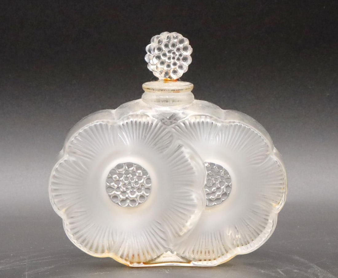 Lalique "Double Anemone" Perfume Bottle (1 of 3)