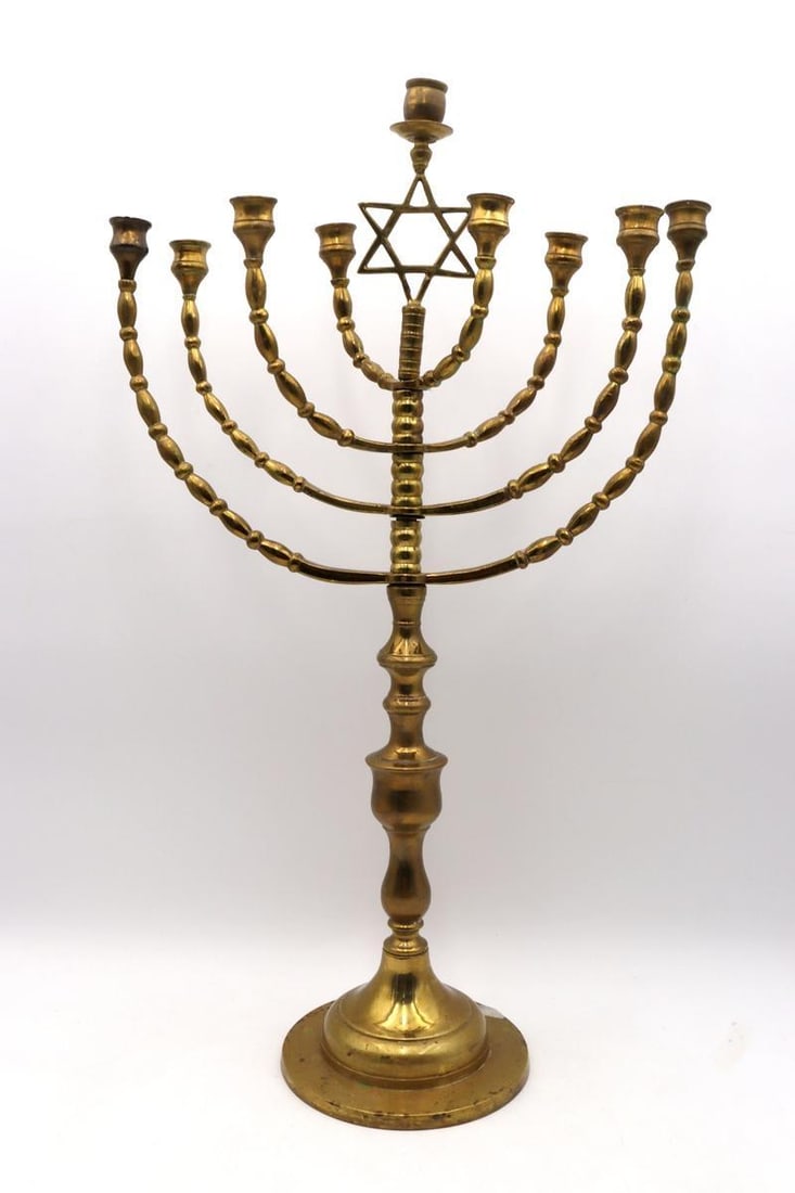 Large Brass Menorah (1 of 5)