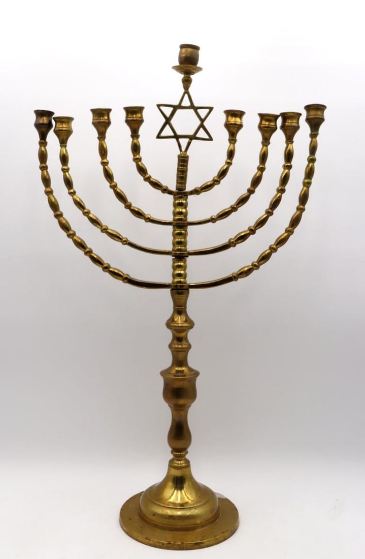 Large Brass Menorah - 2