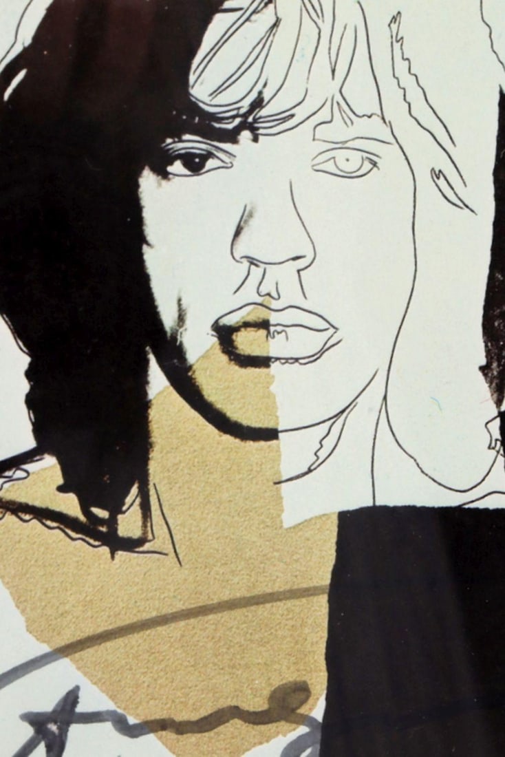Andy Warhol "Mick Jagger" Offset Lithograph Signed Invitation - 3