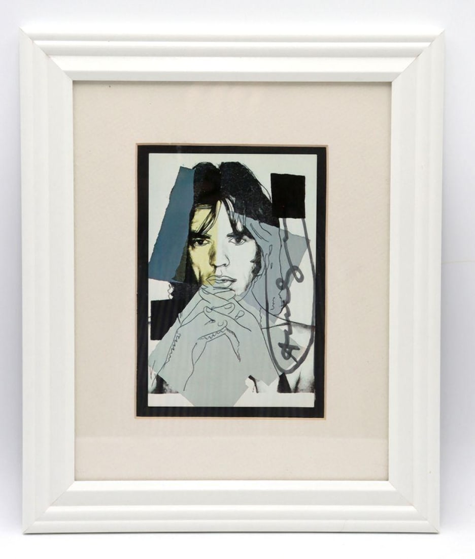 Andy Warhol "Mick Jagger" Offset Lithograph Signed Invitation - 2