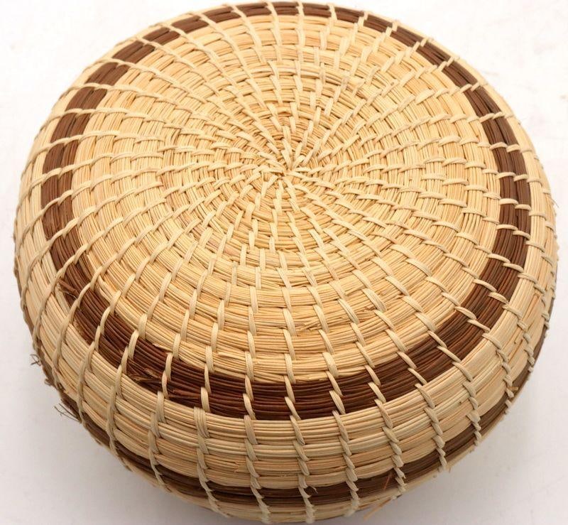 Native American Coushatta Pine Needle Baskets, 2 Pcs. - 7
