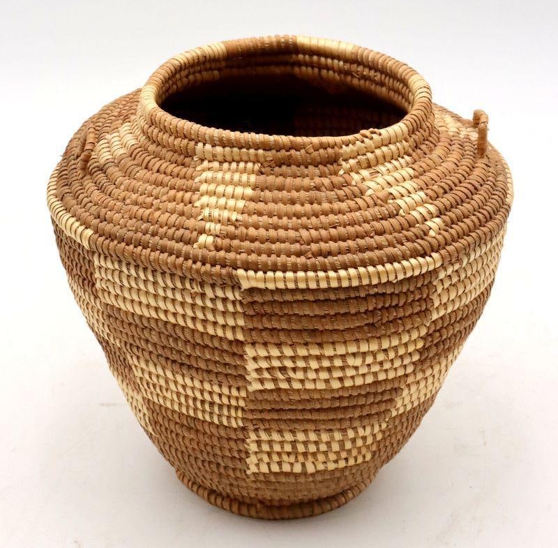 Native American Coushatta Pine Needle Baskets, 2 Pcs. - 9