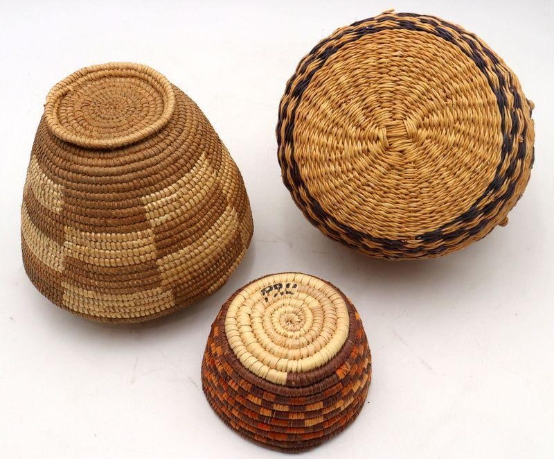 3 Native Baskets / Vessels - 3