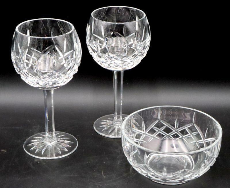 Waterford Goblets, Pair & Glass Bowl (1 of 7)