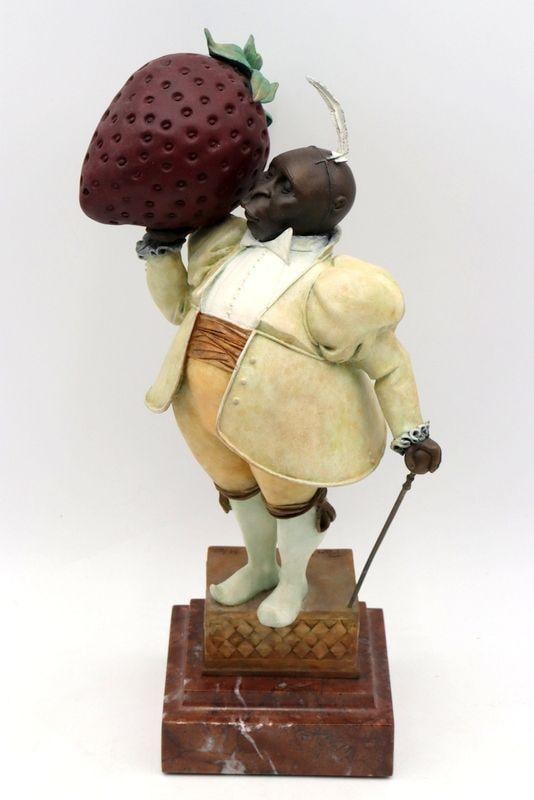 Michael Parkes "The Strawberry Collector" Bronze Sculpture (1 of 5)