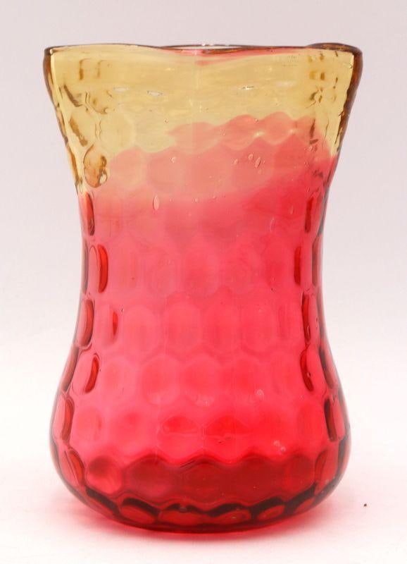 J. H. Hobbs, Brockunier and Company "Amberina Corset" Glass Vase (1 of 4)