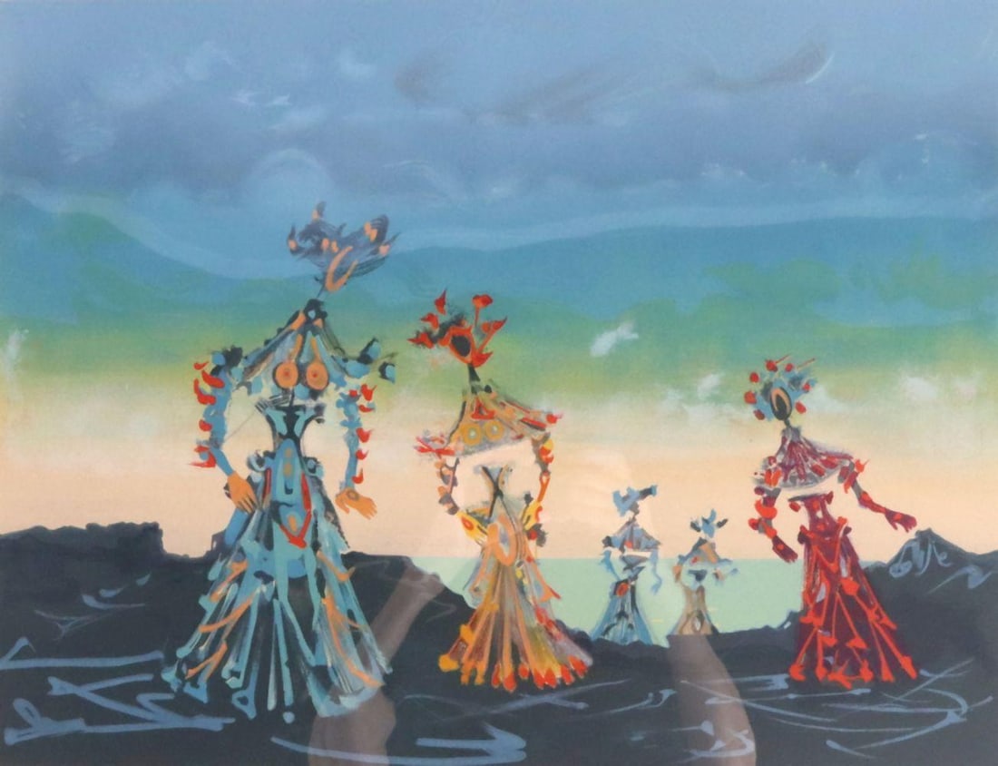 Lucien Coutaud "Le Crepuscule (Twilight)" Color Lithograph (1 of 5)