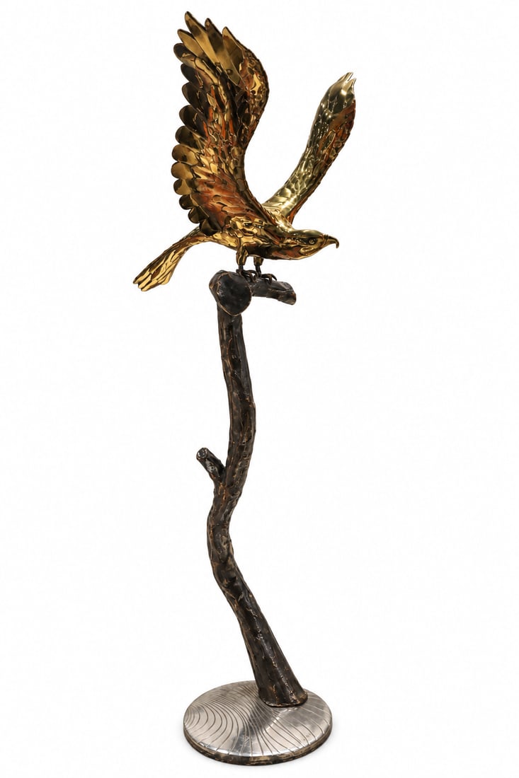 Rare Monumental Alan Chervet Brass Eagle Sculpture (1 of 6)
