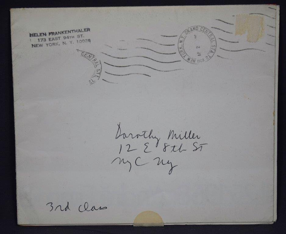 Helen Frankenthaler, Mailer to Dorothy Miller (1 of 7)