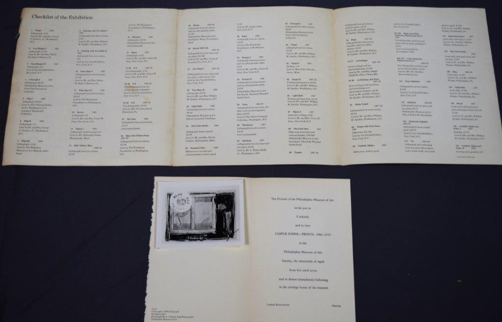 Jasper Johns Personal Invitation to Dorothy Miller (1 of 7)