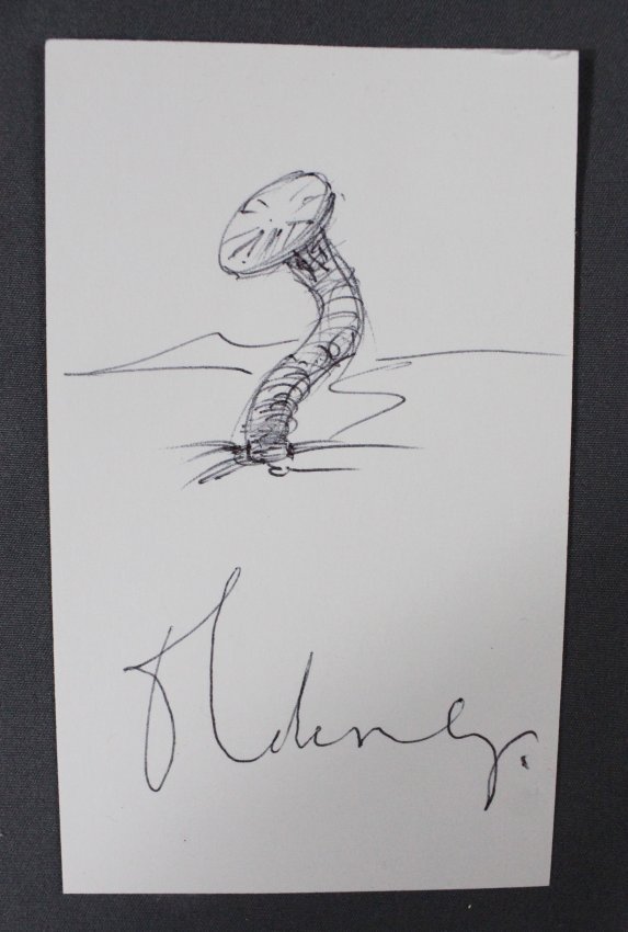 Claes Oldenburg, "Nail in Landscape" (Ink Drawing) (1 of 2)