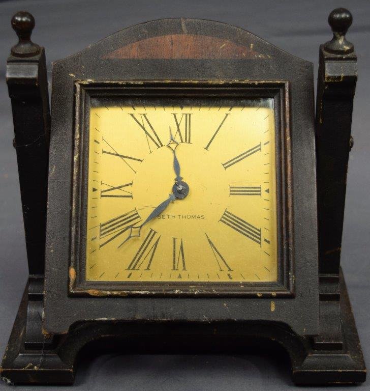 Seth Thomas Desk Clock Wood Jan 19 2019 Black River
