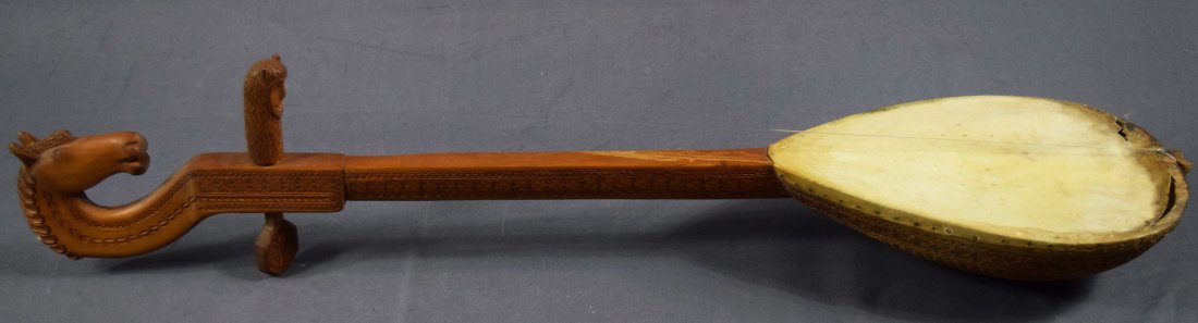 Mexican Carved Wood Horse Head Banjo (Early 20th C.) (1 of 5)