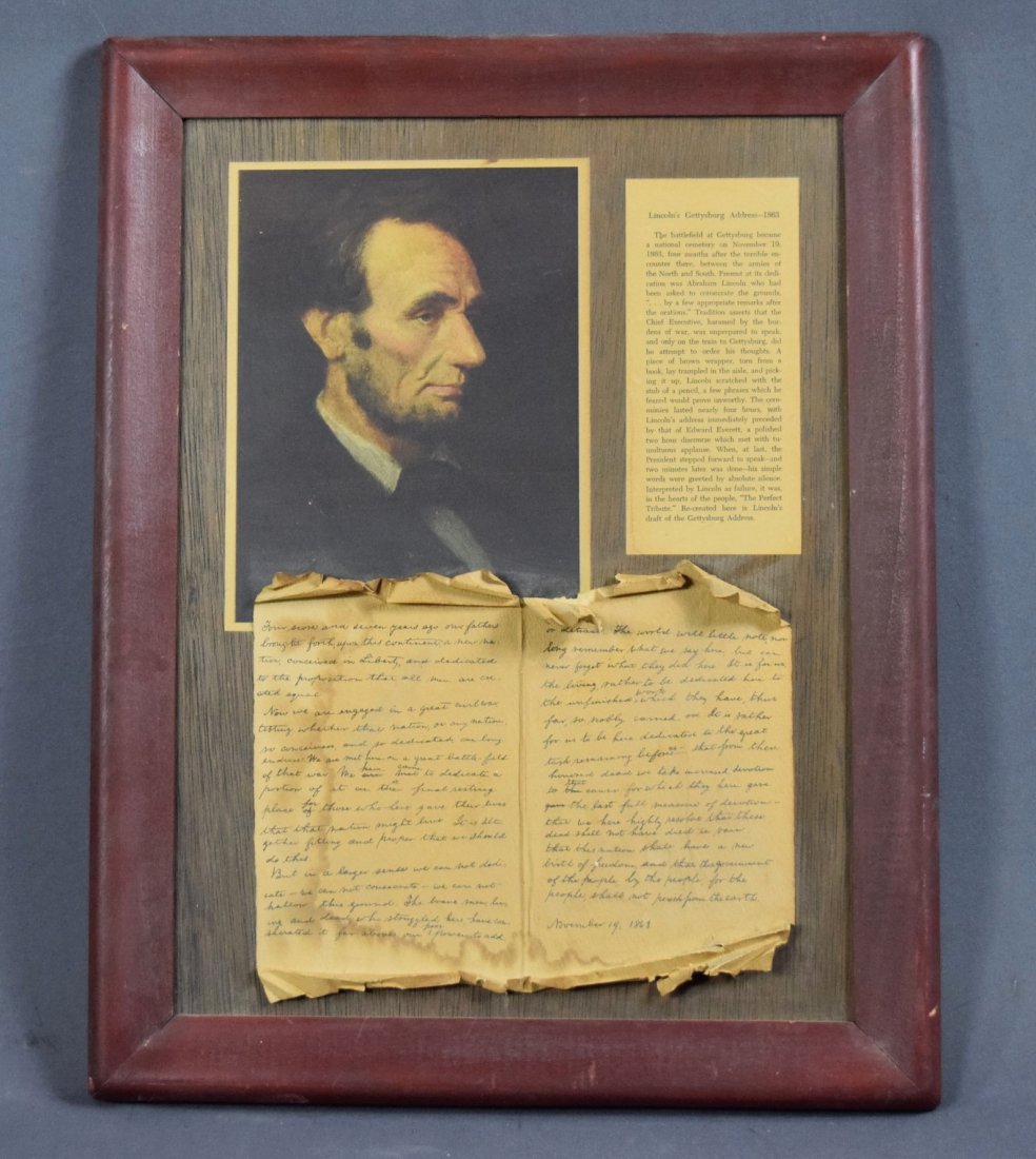 Abraham Lincoln, Print (Gettysburg Address) (1 of 3)