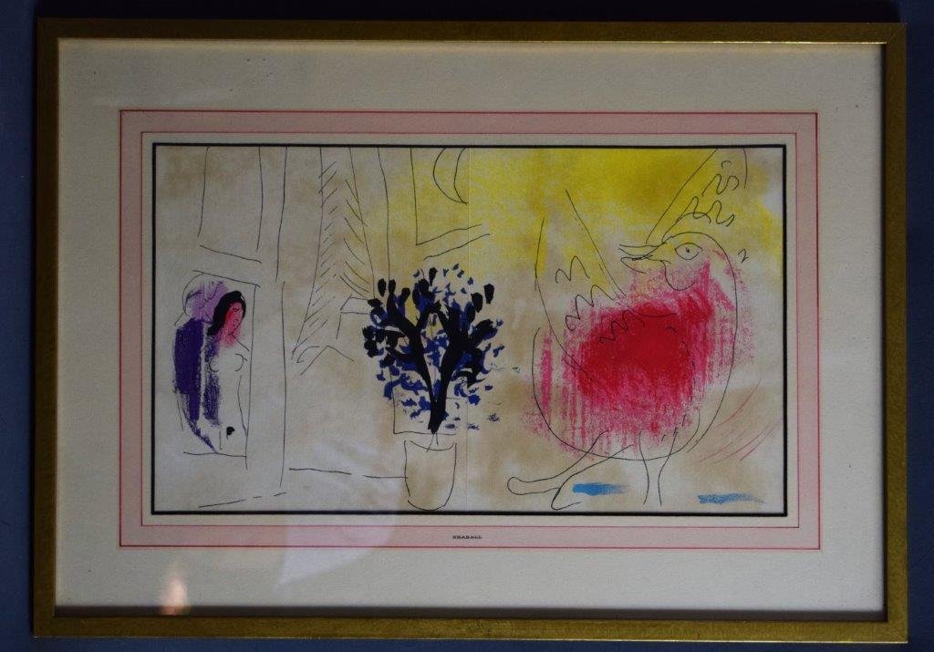 Marc Chagall, Le Coq Rouge (Lithograph) (1 of 3)