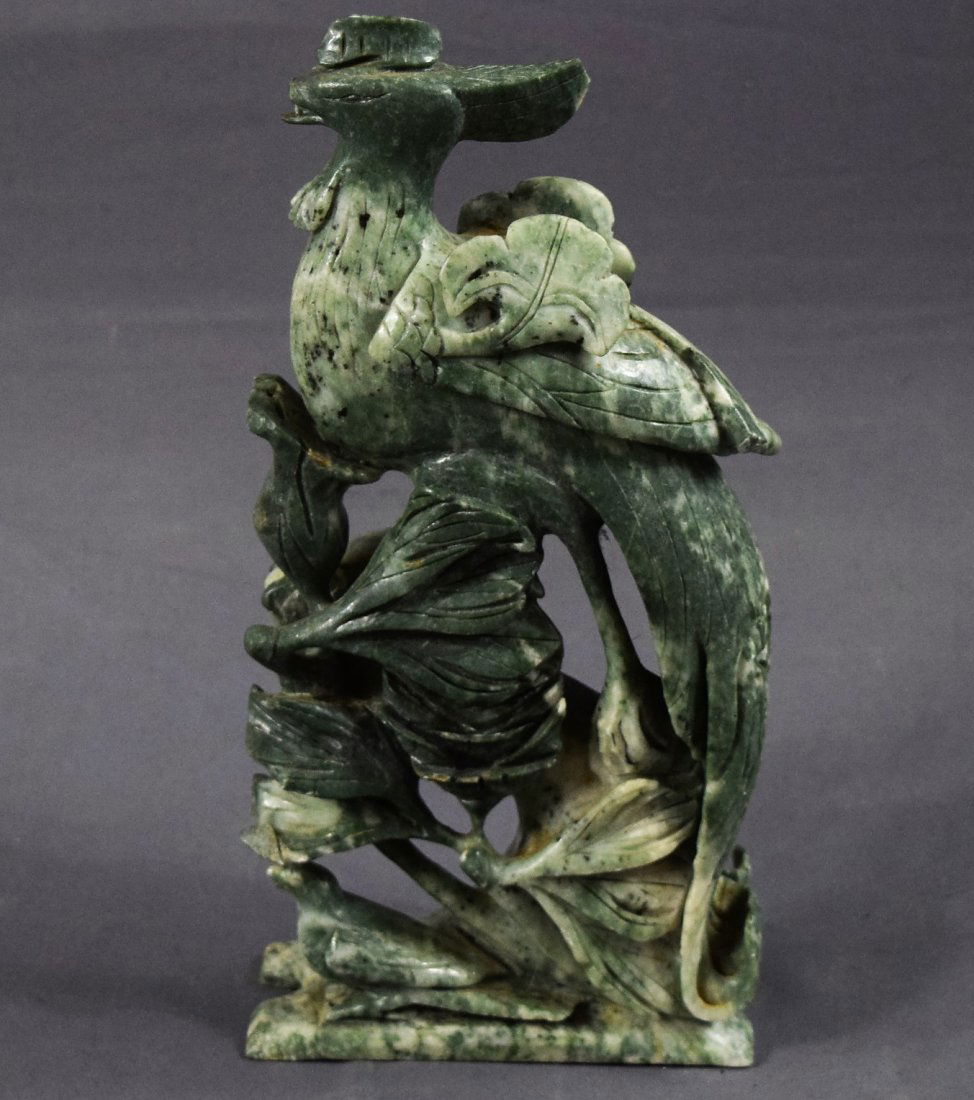 Chinese Green Stone Carving Of A Bird (1 of 4)
