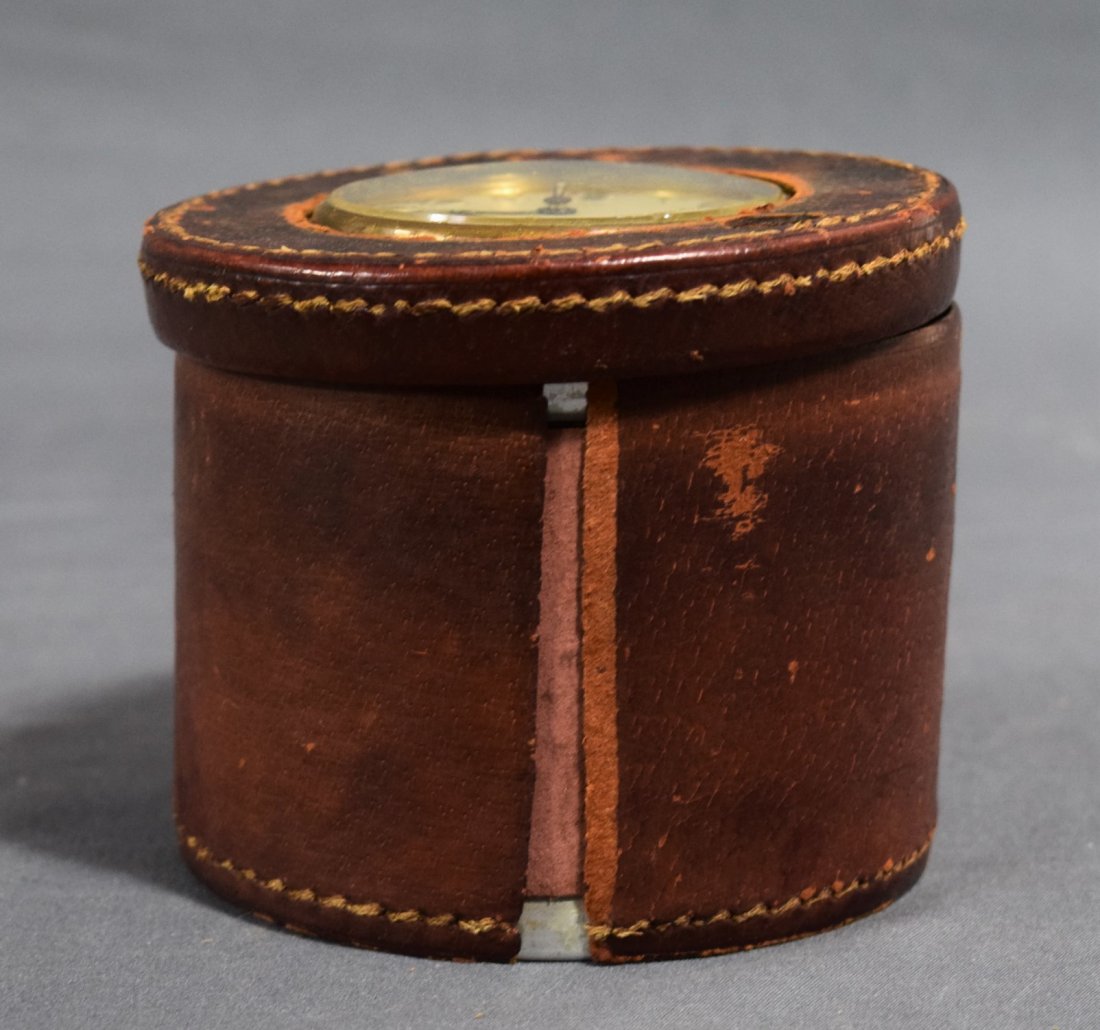 Elgin 8 Day Circular Clock (w/leather case) (1 of 3)