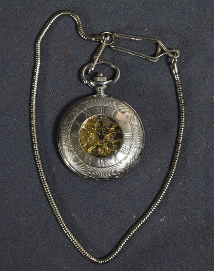 French Style, Silver Plated Pocket Watch (1 of 2)