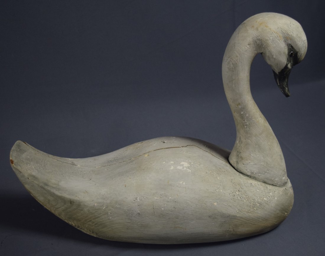 Ann Lanier Wood Sculpture of Swann (1 of 2)