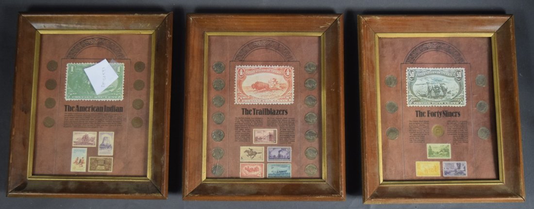 (3) Framed Coin Sets (Buffalo, Liberty, Indian) (1 of 3)