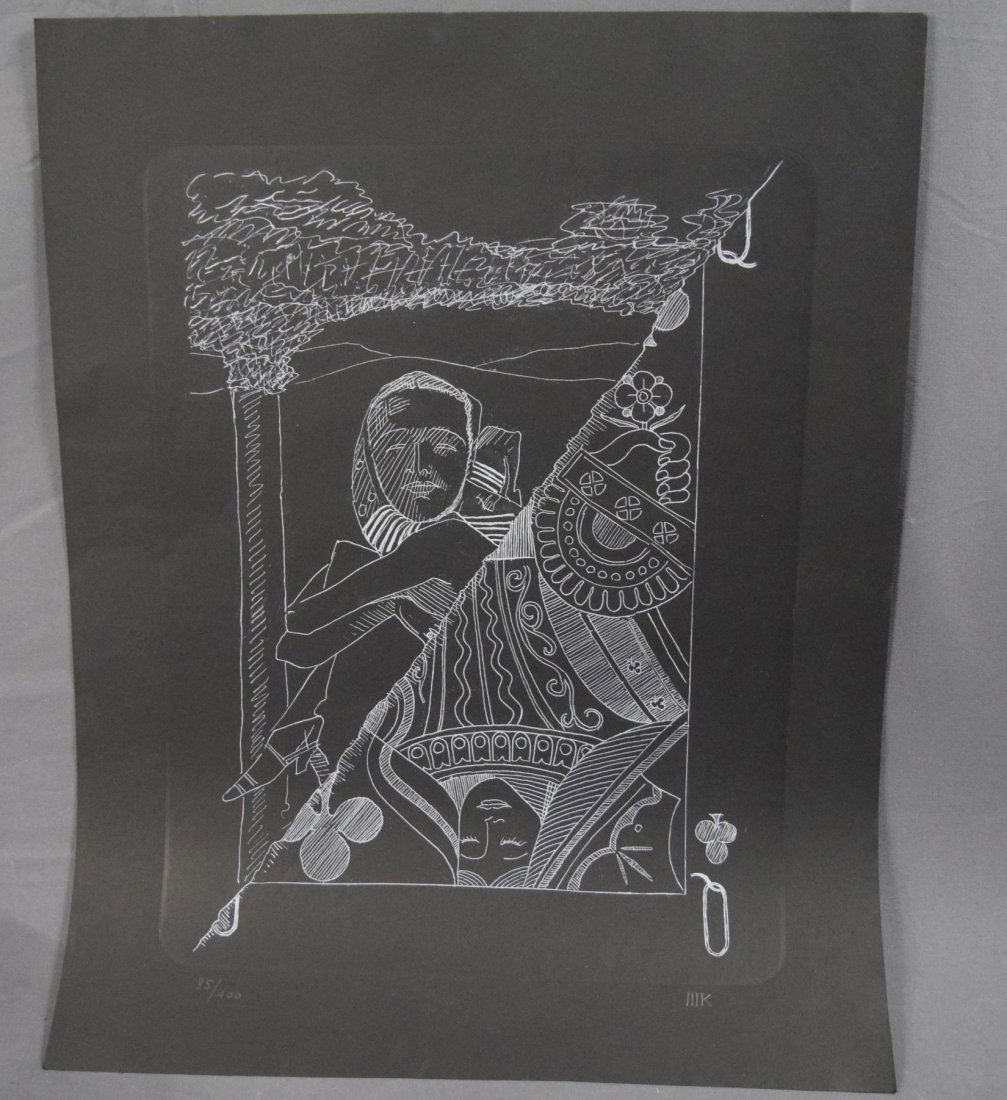 Man Ray, Etching (Queen Of Clubs) (1 of 3)