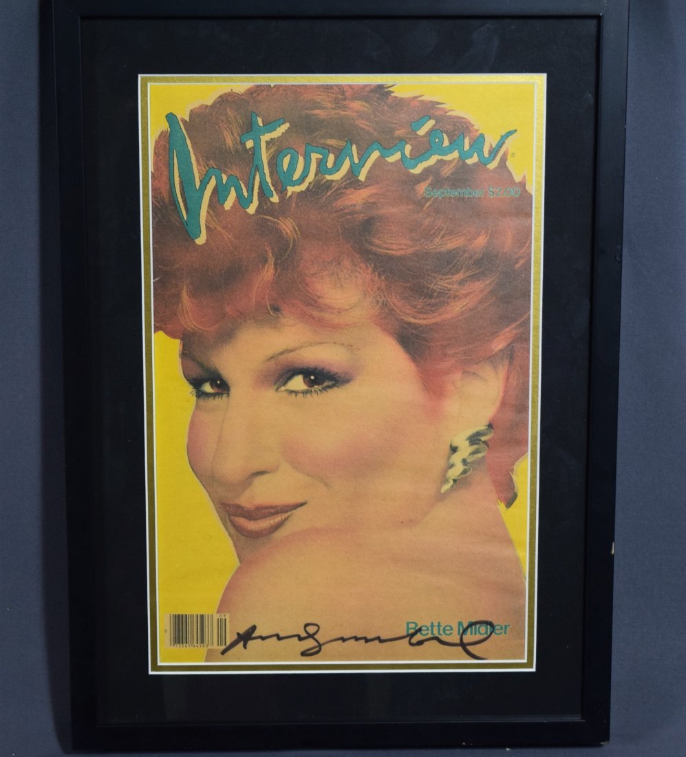 Andy Warhol, Signed Interview Magazine (Bette Midler) (1 of 4)