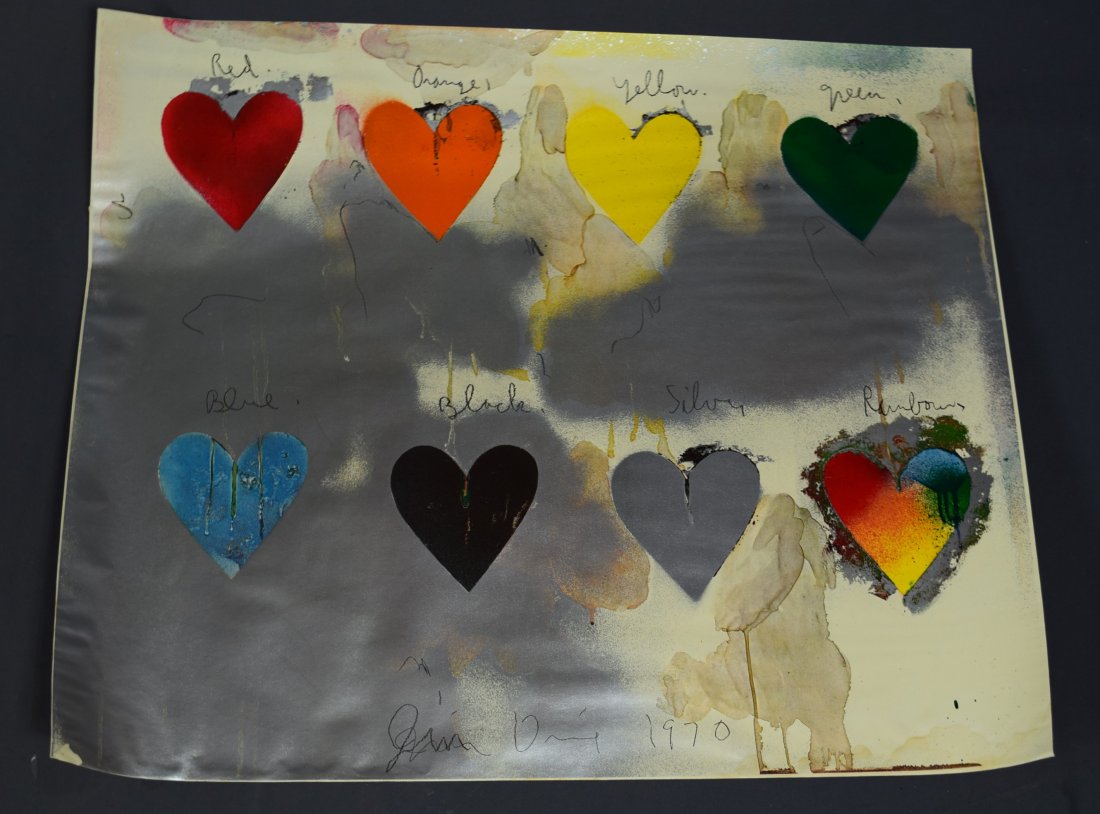 Jim Dine, 1970 Silkscreen (8 Hearts) (1 of 3)